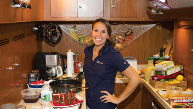 Premier Class winner, Chef Megan Williamson of the 70-foot sailing yacht Destiny.
