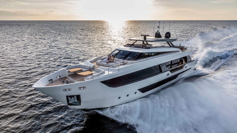 Ferretti Yachts has a new flagship—The Ferretti Yachts 1000— the largest ever built by the shipyard and an anthem to ‘Made in Italy’ design and craftsmanship