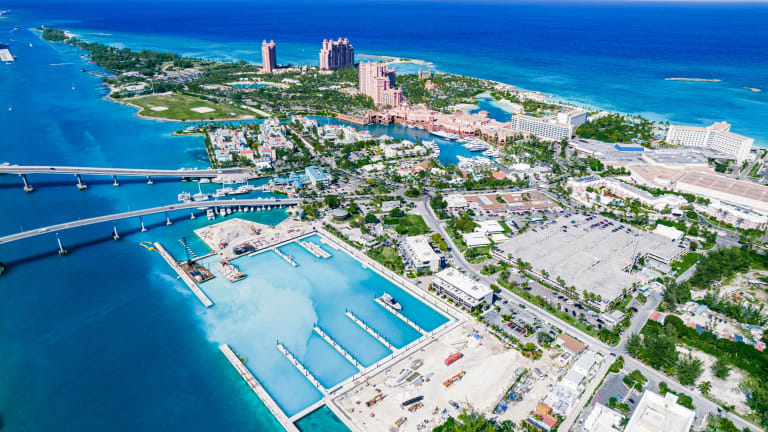 The new Hurricane Hole Marina at Paradise Landing in the Bahamas is nearing completion, and will welcome yachts in April 2022
