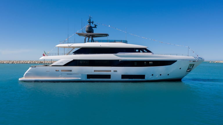 M/Y Renewal 3 is first Custom Line Navetta 33 launched in 2022 and the fifth Custom Line superyacht launched since the start of the year