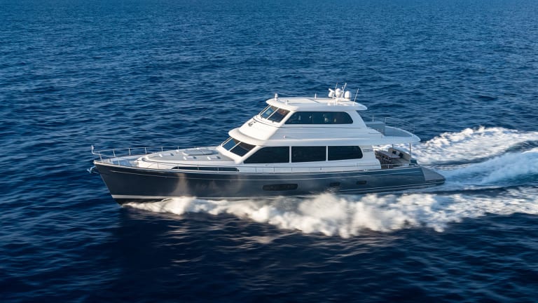 The New Grand Banks 85 set to make her European debut at the Cannes Yachting Festival in September