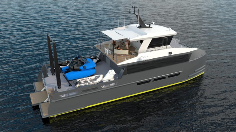 Triton Submarines is teaming up with SHADOWCAT for a new support yacht concept, named SHADOWLARK