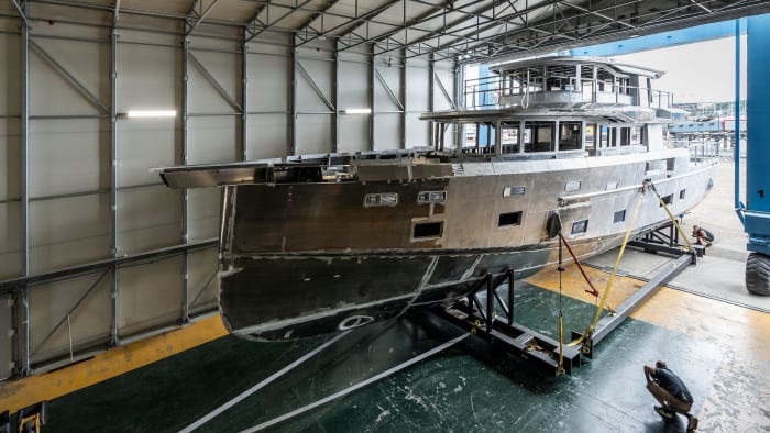Arksen 85 Hull 2 in build - July 2022