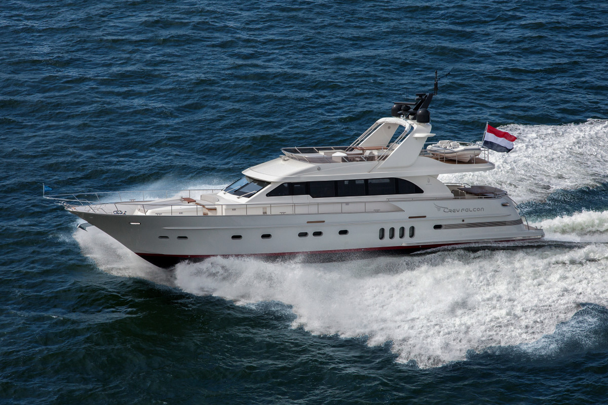 Thanks to her triple third-generation Volvo Penta IPS 1050 engines, Grey Falcon is one of the fastest vessels ever built by Van der Valk, and will clock a maximum speed of 32 knots.