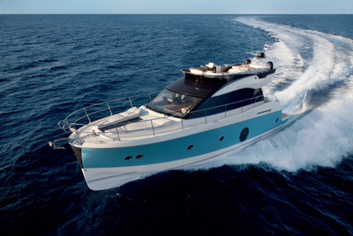  The Beneteau brand is one of several lines of new yachts represented by Denison Yacht Sales. The MC5, branches the gap between Beneteau Power and Monte Carlo Yachts. The combination of Italian design and French boat building has created a stunning yacht that is sure to outshine all other yachts in her class. Her hull, designed for Volvo’s IPS drives, features a wave piercing bow which improves her navigation in the roughest seas. Beneteau Power has dramatically increased the quality of design and build in this model. Contact Monte Carlo yacht dealer Denison Yacht Sales for a private showing.