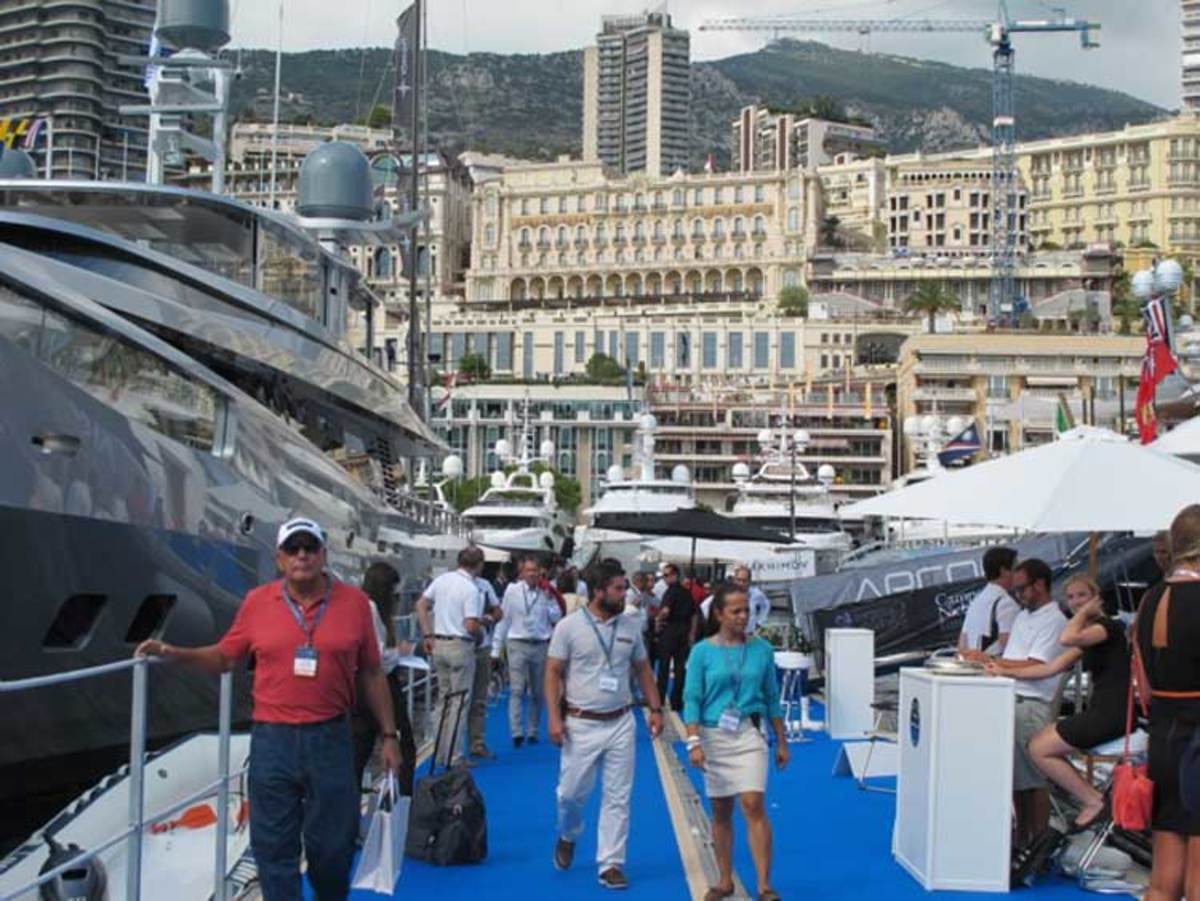 The Monaco Yacht Show as seen today