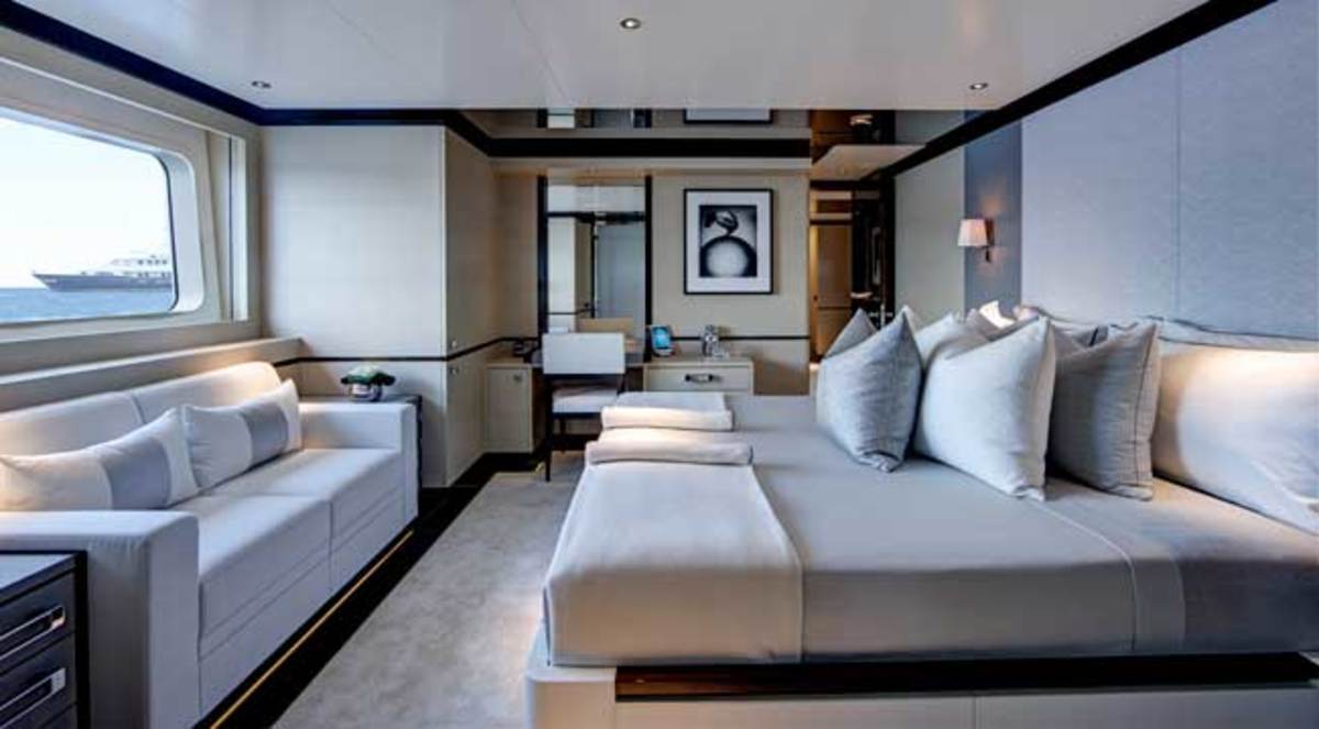 Guest stateroom on Feadship's 152-foot COMO