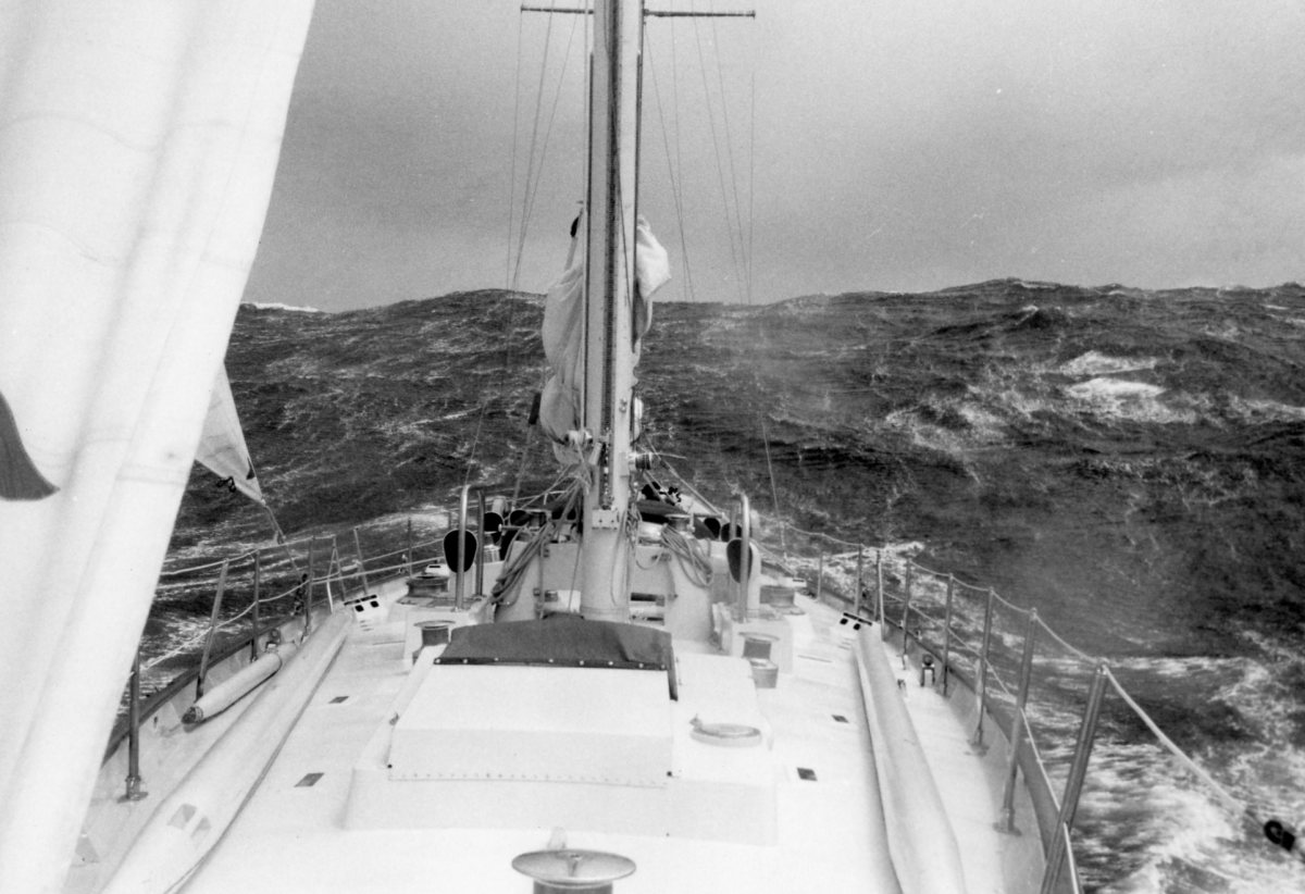 In the Roaring Forties, keeping S/Y Ondine’s transom at right angles to the swell was no simple task.