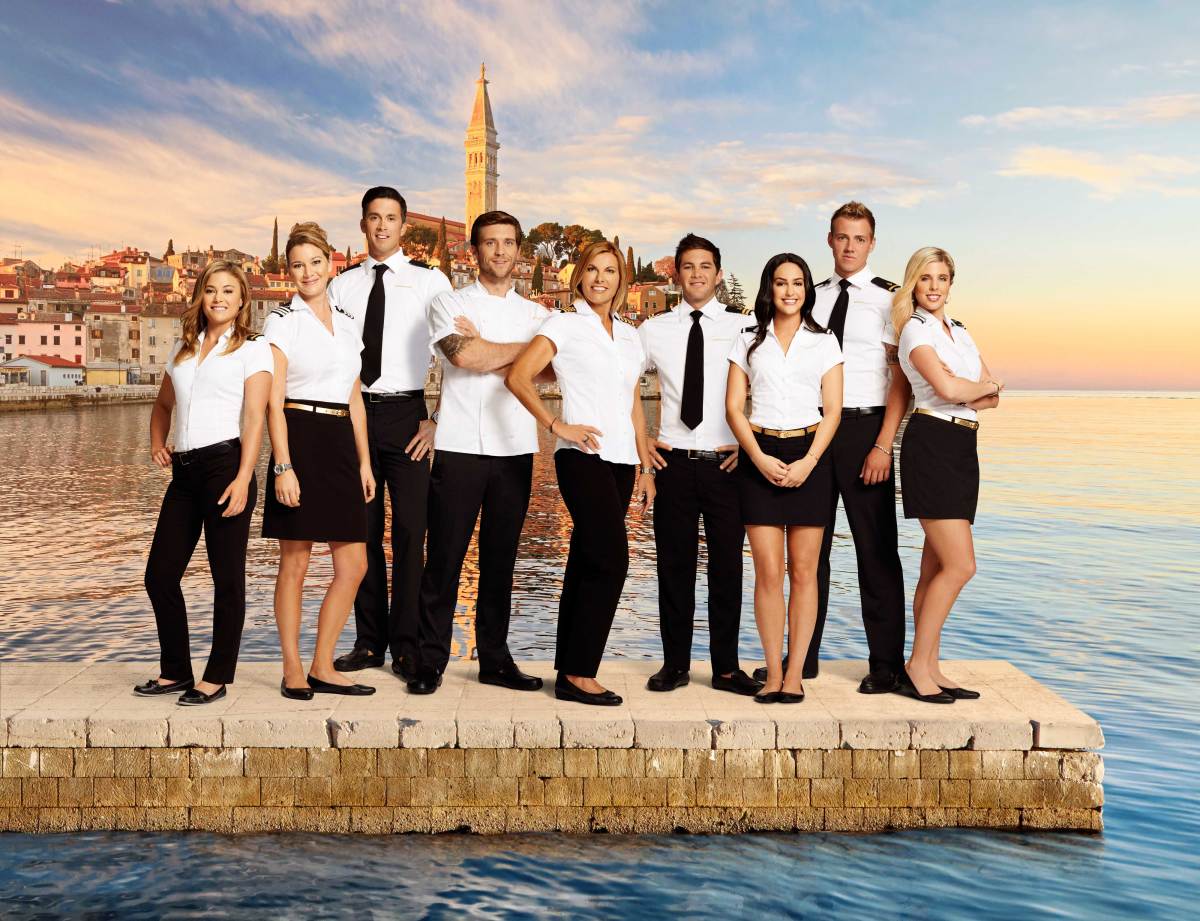 The cast of season two of the series "Below Deck Mediterranean" 