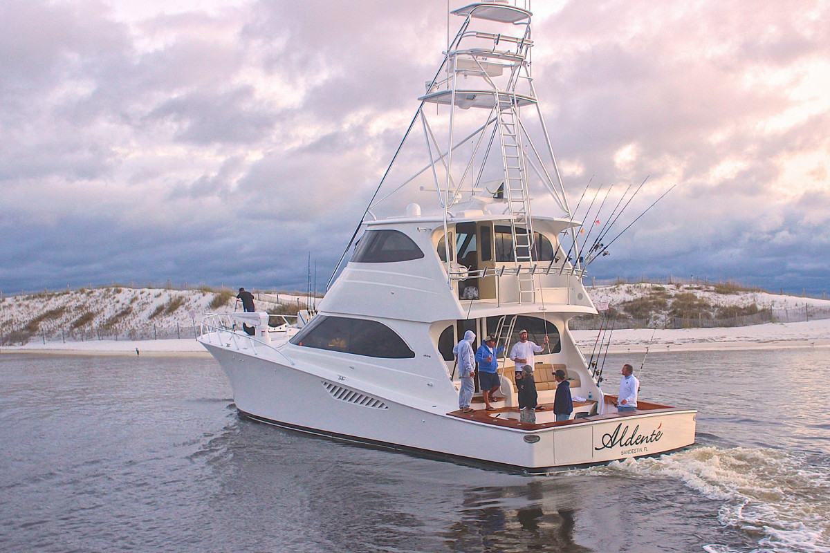 Aldente may be customized for cooking, but she’s also a fishing machine. Lagasse and his team are sportfishermen to the core, fishing every tournament they can. (Photo by Jason Ellis)