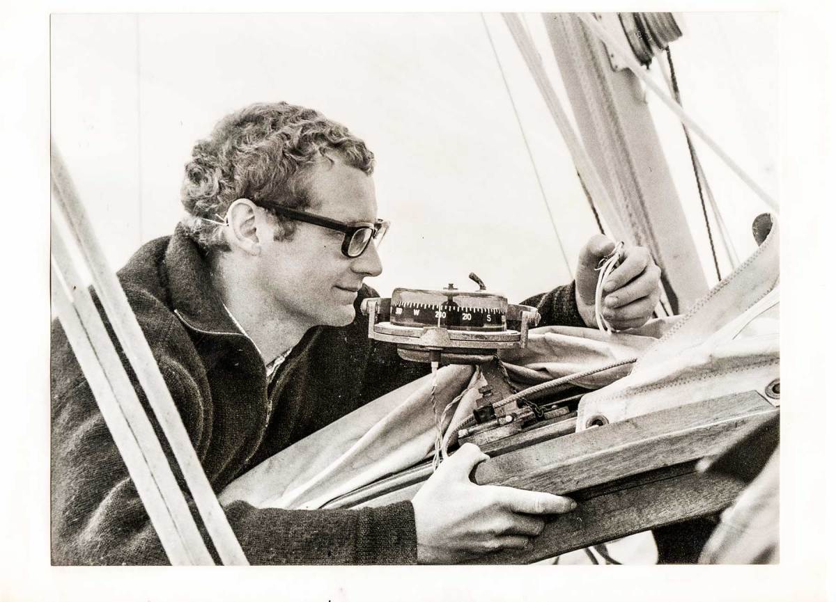 A young Dykstra navigating the old-fashioned way in 1970.: A young Dykstra navigating the old-fashioned way in 1970.