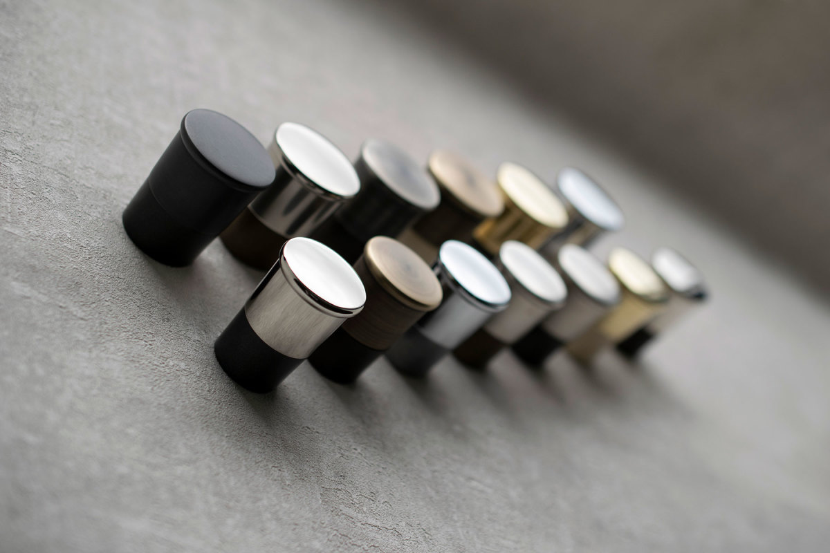 The Cartridge, a line of cabinet knobs inspired by modern shotgun cartridges.  