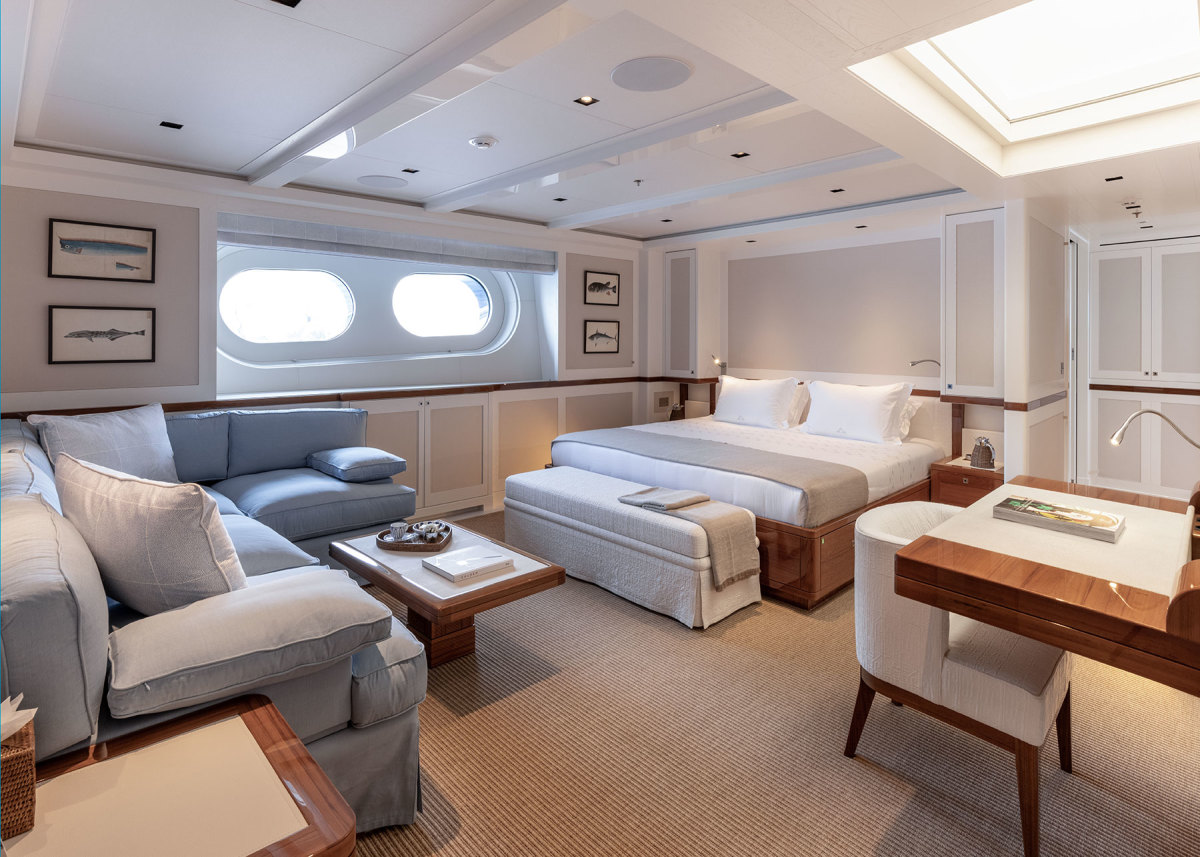 One of two master staterooms on board.