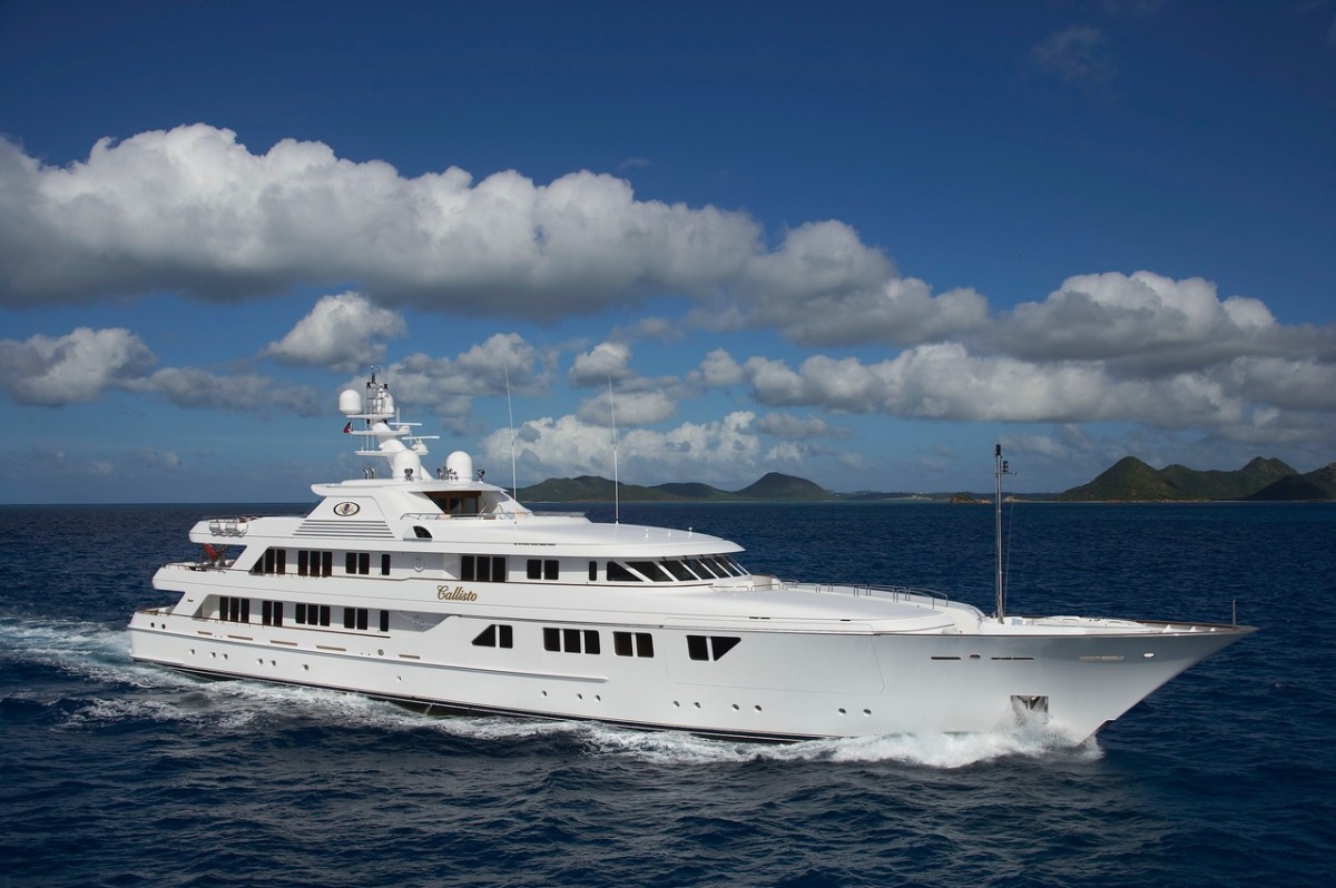 The owners’  62.20m Callisto launched in 2006 is still used by the owners as their world cruiser