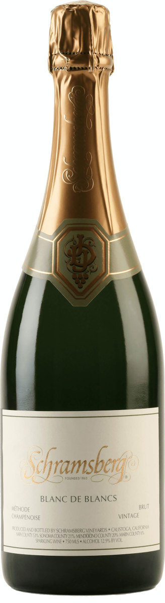This California sparkling wine is more fruit-forward than its European counterparts. It shows notes of brioche and toast, and is creamy with a super-long finish.